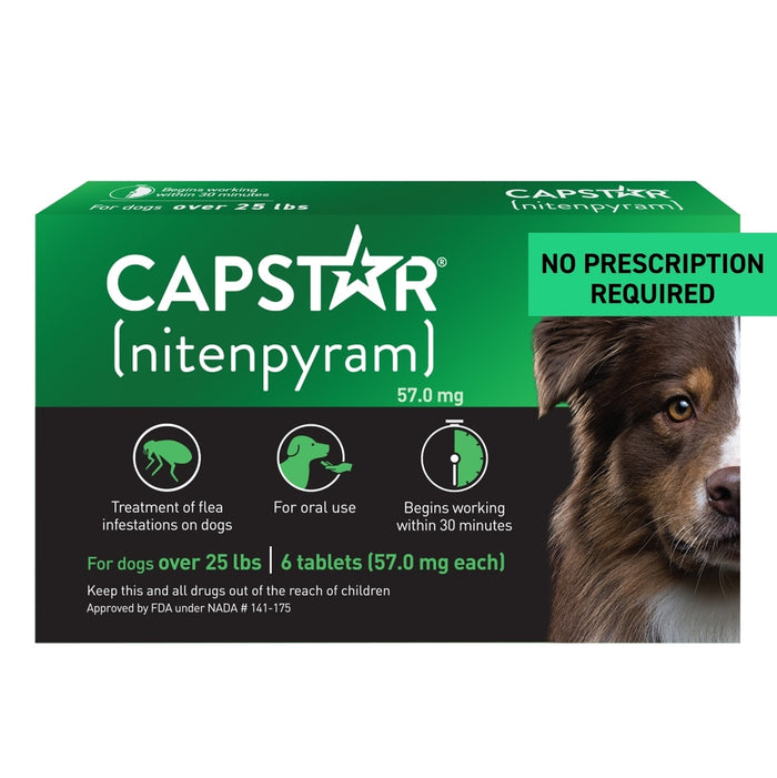 Capstar Flea Tablets for Dogs 25.1-125 lbs (11.1-57 kg)