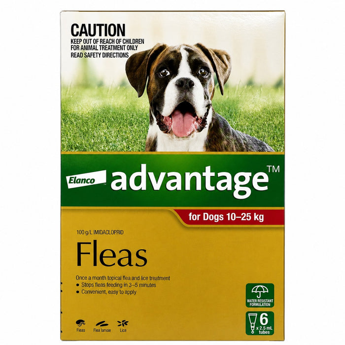 Advantage Topical Solution for Dogs 22.1-55.1 lbs (10-25 kg) - Red