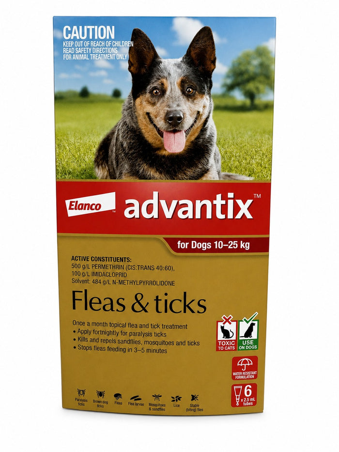 Advantix Topical Solution for Dogs 22.1-55.1 lbs (10-25 kg) - Pink