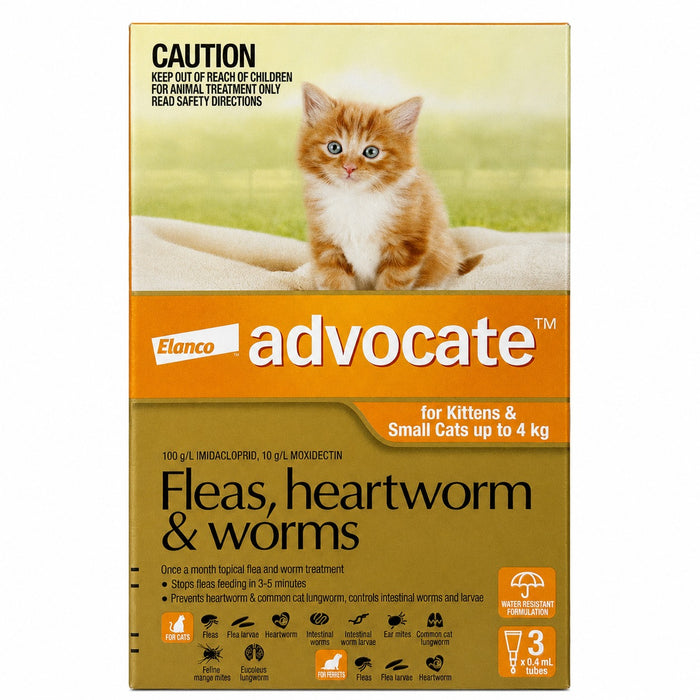 Advocate Topical Solution for Cats 5.1-9 lbs (up to 4 kg) - Orange