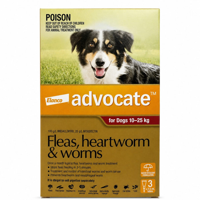 Advocate Topical Solution for Dogs 20.1-55 lbs (10-25 kg) - Red