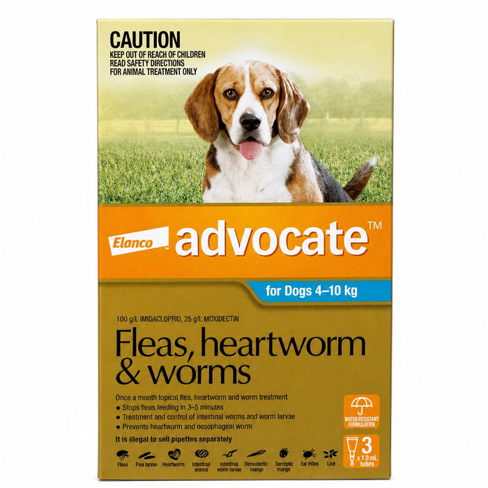 Advocate Topical Solution for Dogs 9.1-20 lbs (4-10 kg) - Teal