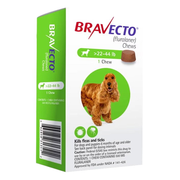 Bravecto Chews for Dogs 22-44 lbs (10-20 kg) - Green