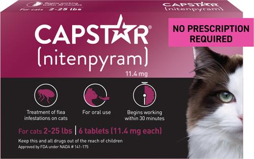 Capstar Flea Tablets for Cats and Dogs 2-25 lbs (0.5-11 kg) - Blue