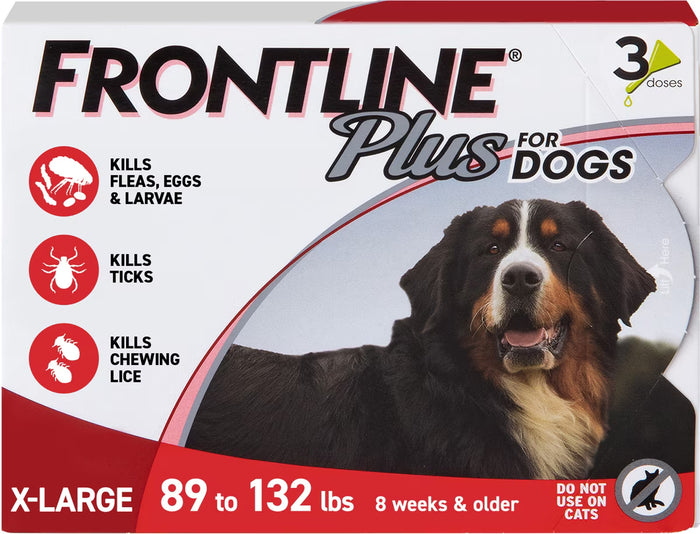 Frontline Plus Topical Solution for Dogs 88.2-132.2 lbs (40-60 kg) - Red