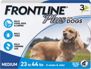 Frontline Plus Topical Solution for Dogs 22.1-44 lbs (10-20 kg) - Blue