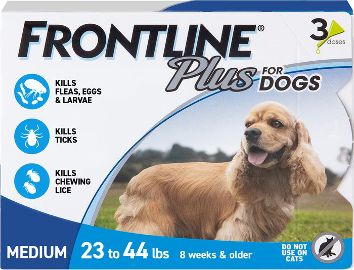 Frontline Plus Topical Solution for Dogs 22.1-44 lbs (10-20 kg) - Blue