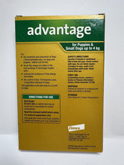 Advantage Topical Solution for Dogs up to 8.8 lbs (up to 4 kg) - Green