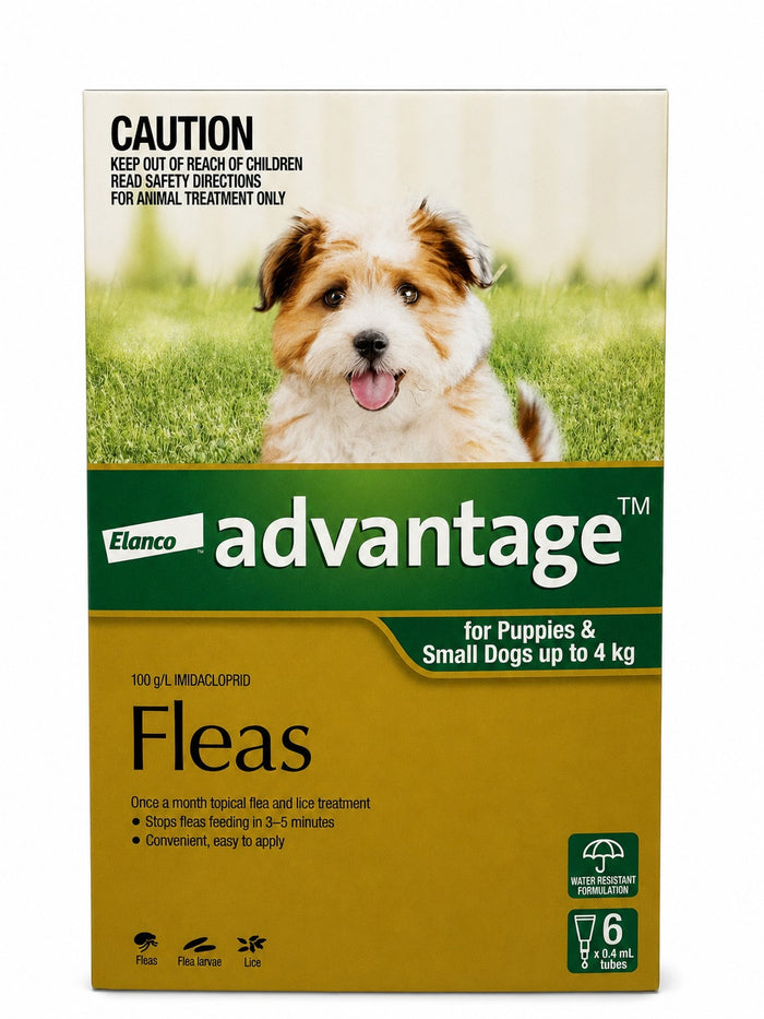 Advantage Topical Solution for Dogs up to 8.8 lbs (up to 4 kg) - Green