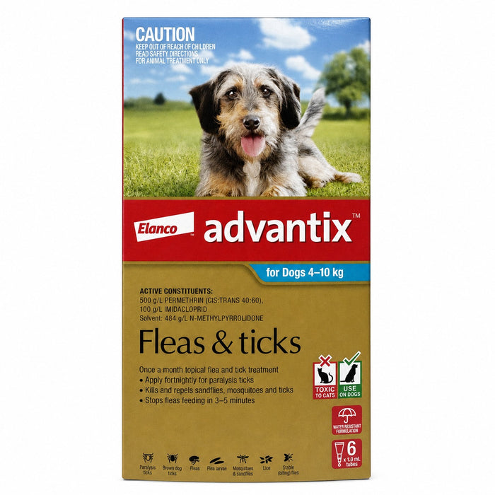 Advantix Topical Solution for Dogs 8.9-22 lbs (4-10 kg) - Teal