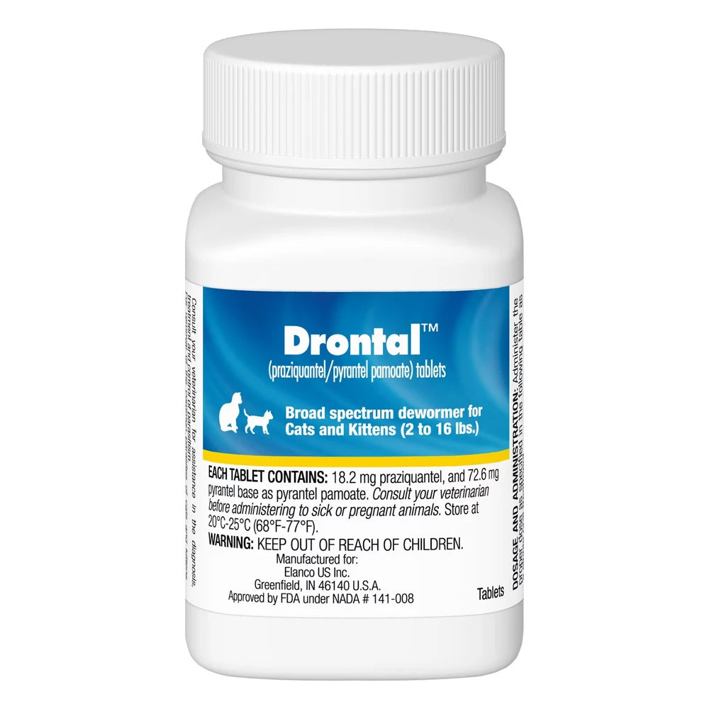 Drontal Allwormer Tablets for Cats up to 13.2 lbs (up to 6 kg)