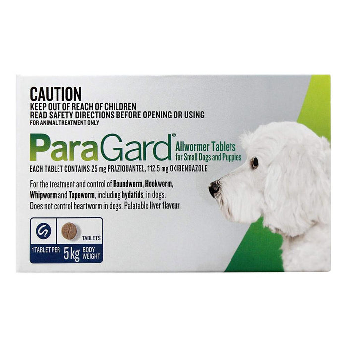 ParaGard Allwormer Tablets for Dogs up to 11 lbs (up to 5 kg)
