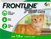 Frontline Plus Topical Solution for Cats and Kittens — US packaging reference — 6 doses