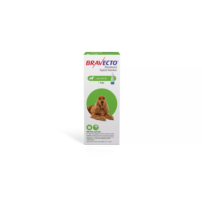 Bravecto Topical Solution for Dogs — 22–44 lb — AU Green Pack