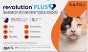 Revolution Plus Topical Solution for Cats 5.6-11 lbs (2.6-5 kg) - Orange