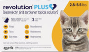 Revolution Plus Topical Solution for Cats 2.8-5.5 lbs (1.25-2.5 kg) - Gold