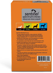 Sentinel Spectrum Chews for Dogs 2-8 lbs (up to 4 kg) - Orange