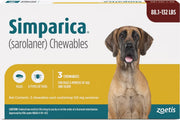 Simparica Chews for Dogs 88.1-132 lbs (40.1-60 kg) - Red