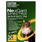 NexGard Spectra Topical Solution for Cats 5.3-16.5 lbs (2.5-7.5 kg) - Yellow