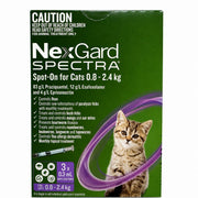 NexGard Spectra Topical Solution for Cats 1.7-5.2 lbs (0.8-2.4 kg) - Purple