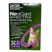 NexGard Spectra Topical Solution for Cats 1.7-5.2 lbs (0.8-2.4 kg) - Purple
