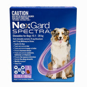 NexGard Spectra Chewables for Dogs 33.1-66.1 lbs (15.1-30 kg) - Purple