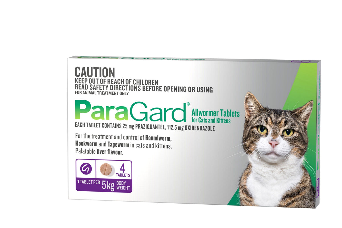 ParaGard Allwormer Tablets for Cats up to 11 lbs (up to 5 kg)