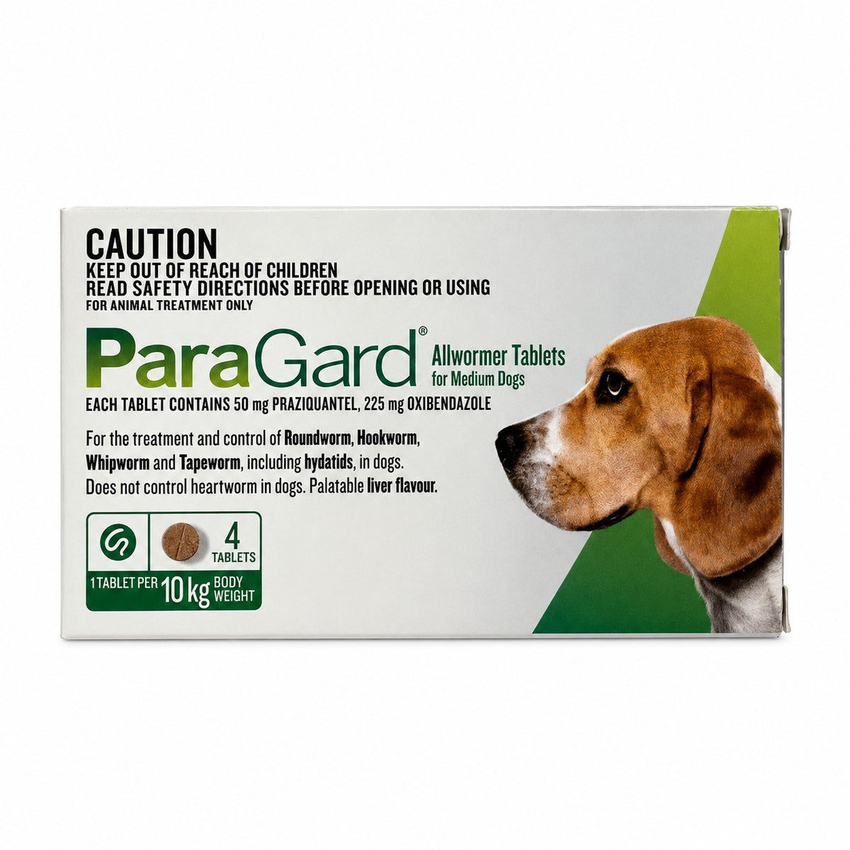 ParaGard Allwormer Tablets for Dogs 11.1-22 lbs (5-10 kg) - Green