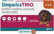 Simparica Trio Chews for Dogs 11.1-22 lbs (5.1-10 kg) - Orange