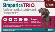 Simparica Trio Chews for Dogs 88.1-132 lbs (40.1-60 kg) - Red