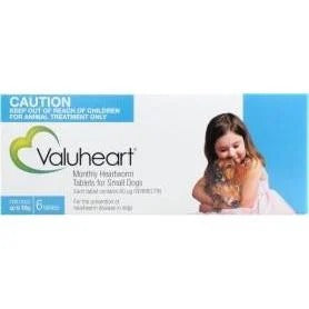 Valuheart Heartworm Tablets for Dogs up to 22 lbs (up to 10 kg) - Blue