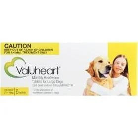 Valuheart Heartworm Tablets for Dogs 44.1-88.1 lbs (21-40 kg) - Gold